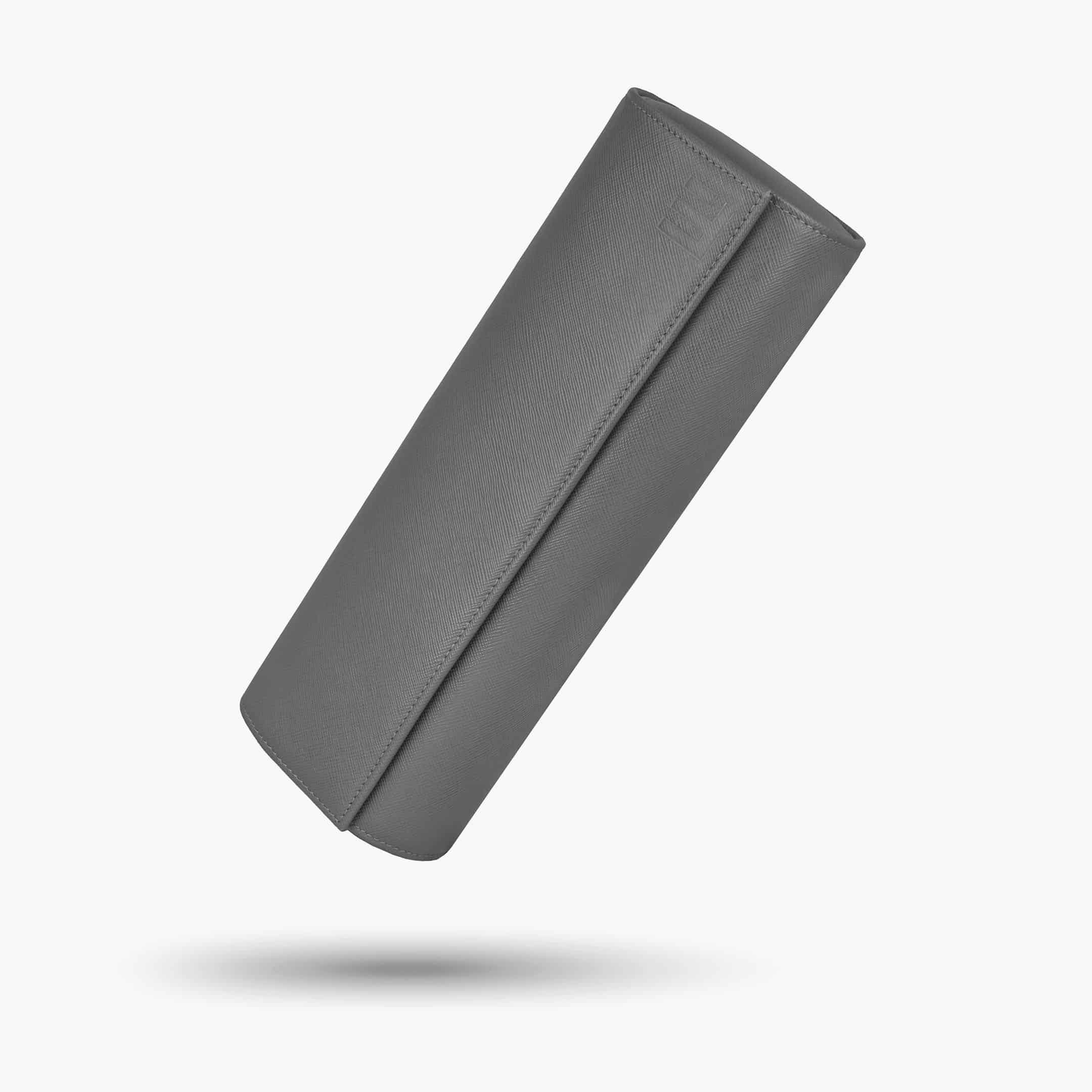 IFLGrey Saffiano Watch Roll Four Watch Grey Saffiano Watch Roll – Four Watches